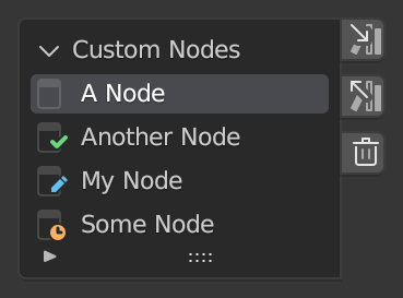 Screenshot of the node list in the "Current File" section of the Node Pantry.