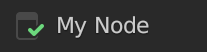 Screenshot of a node entry in the Node Pantry, with a grey icon with a green checkmark.